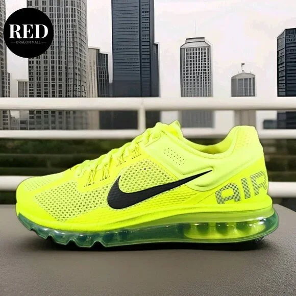 Nike Air Max 2013 Volt Yellow Black Shoes HF3660-700 - Men's Size 8.5 - Picture 9 of 14